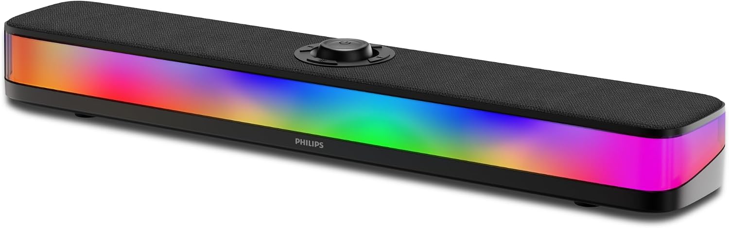 Philips PC Sound Bar Desktop Speaker with Bluetooth 5.4 & RGB