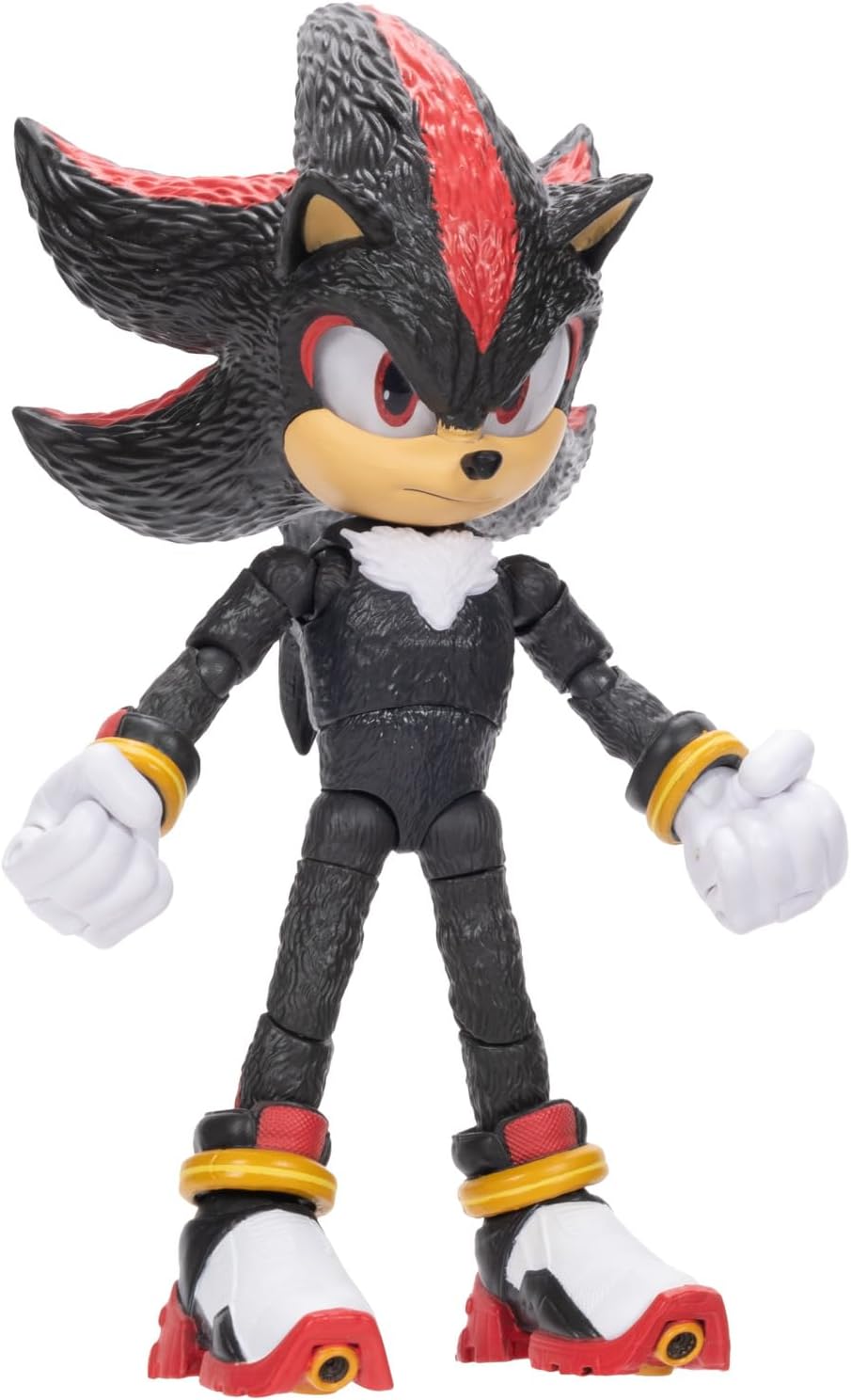 Sonic The Hedgehog – 5-Inch Shadow Action Figure – 20+ Points of Articulation – Official Collector Toy – Boys & Girls Ages 3+ | Sonic The Hedgehog Movie 5 Inch Action Figure Wave 1 - Shadow (Closed Mouth)