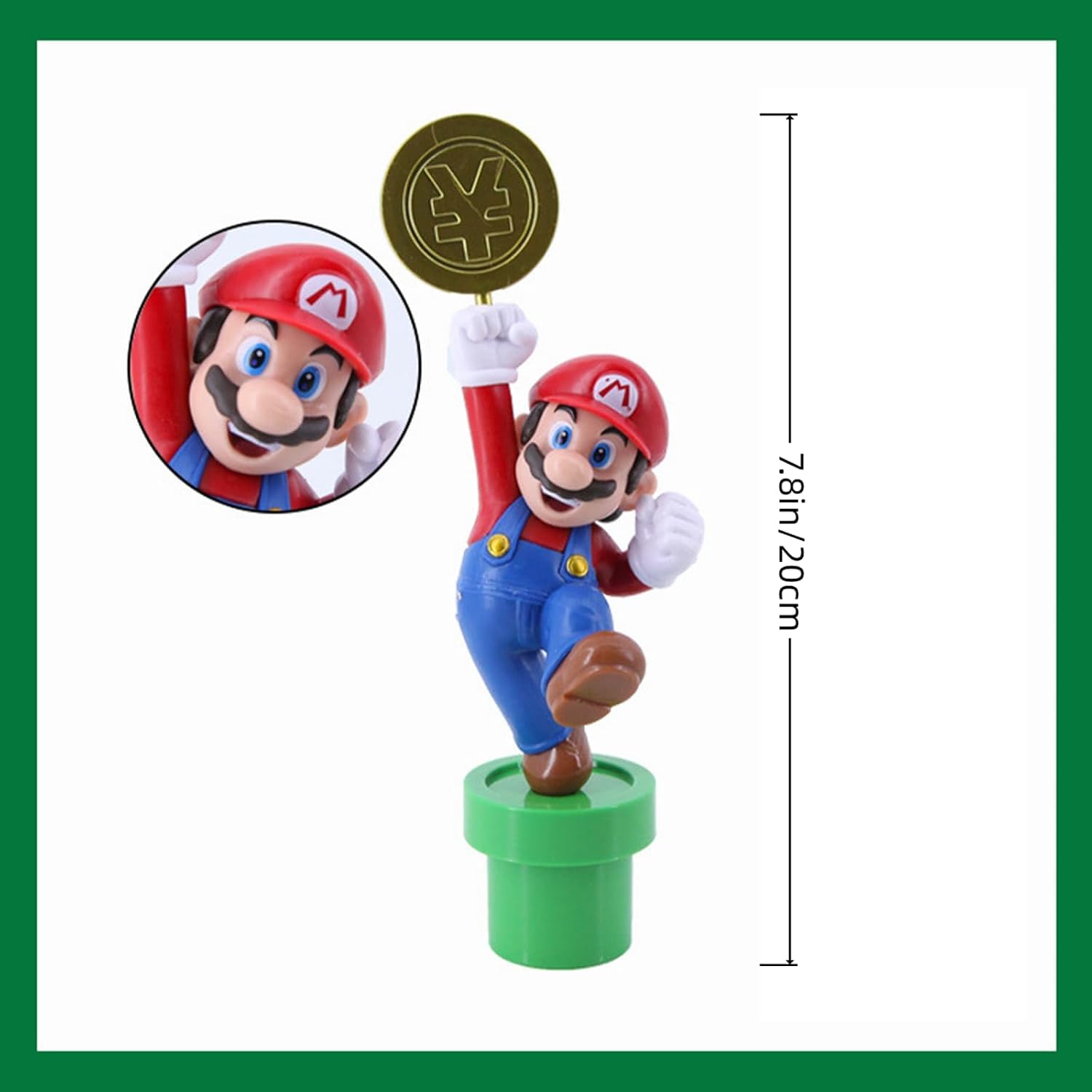 Mario Figure, Star Themed Collectible Statue, 8IN PVC Figurine for Fan Gifts - Flex Gamingproduct_type