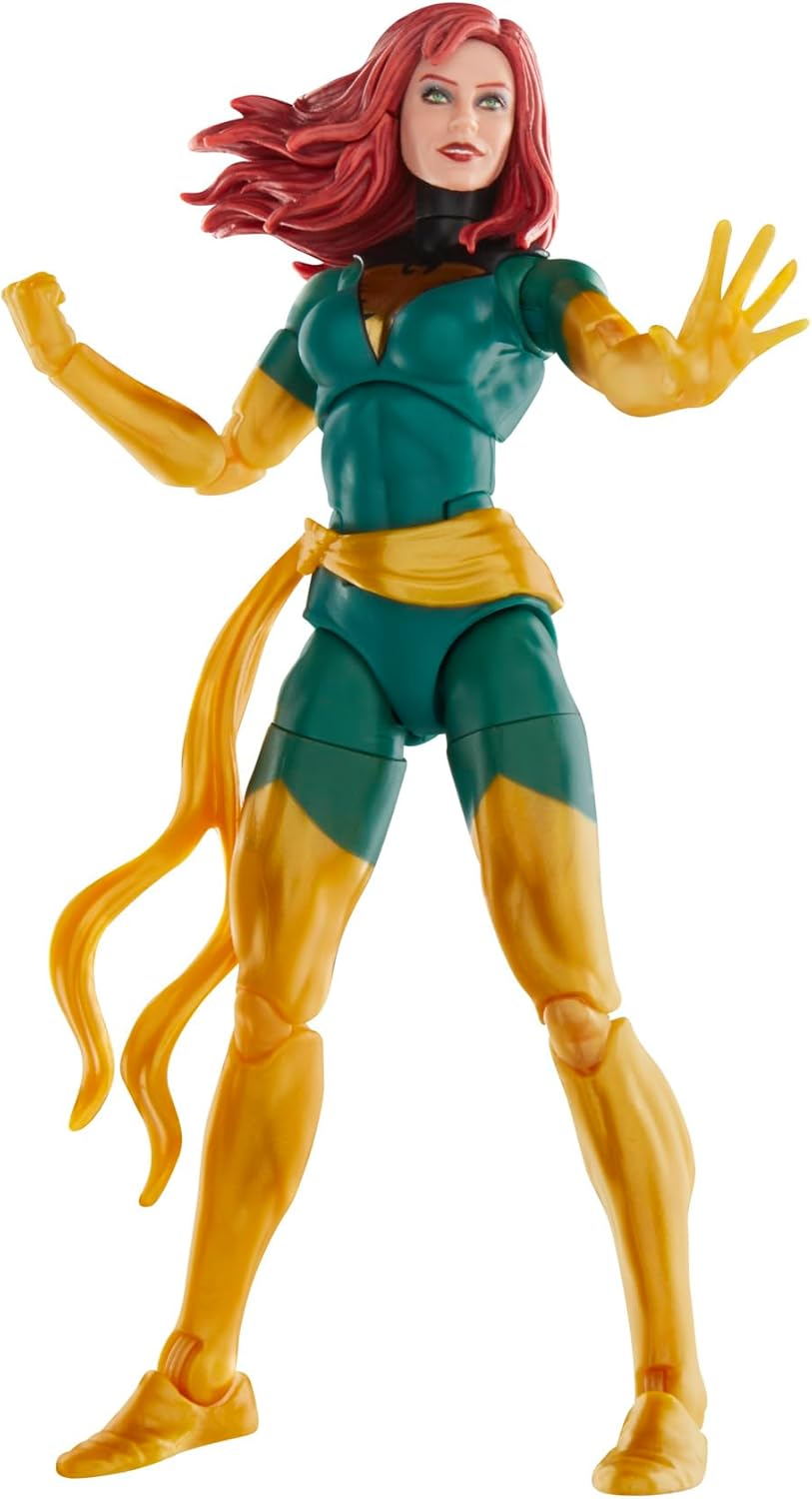 Marvel Legends Series Jean Grey with Phoenix Force Display, Deluxe X-Men Comics Collectible 6-Inch Action Figure | Marvel Legends X-Men 6 Inch Action Figure Deluxe Exclusive - Jean Grey with Phoenix Force Display