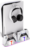 Hosanwell PS5 Wall Mount Kit with RGB Charging Station