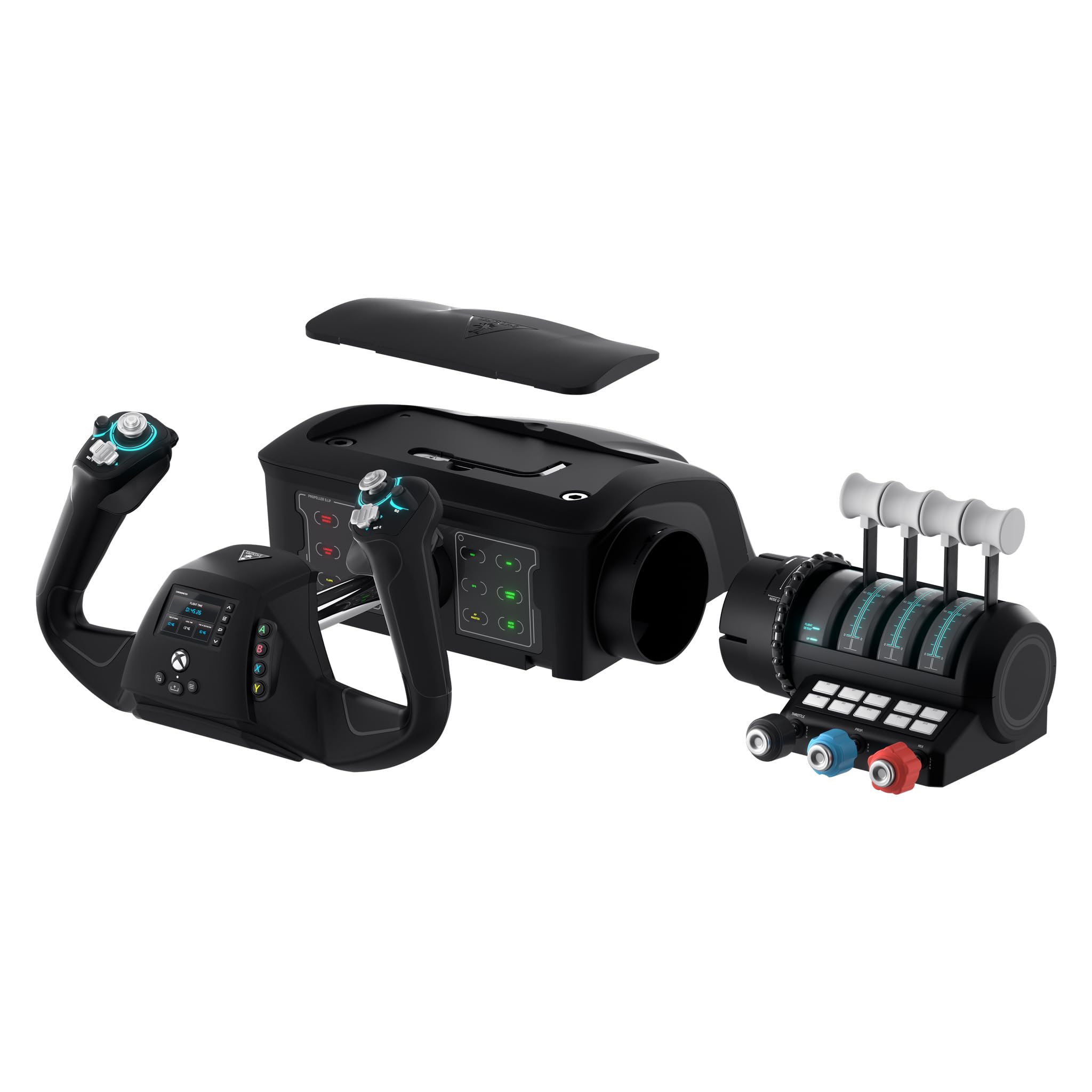 Turtle Beach VelocityOne Flight Universal Control System - Xbox Series X & Xbox Series S, Xbox One & Windows 10 & 11 PCs with Yoke Handle, Throttle Quadrant, Trim Wheel & Rudder Controls | Xbox Series X|S, Xbox One, Windows PC, Complete Controls, Yoke Han - Flex Gamingproduct_type
