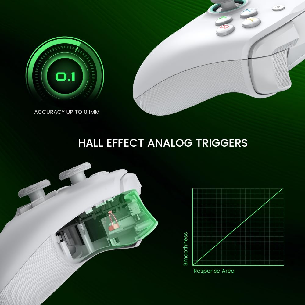 GameSir G7 SE Wired Controller for Xbox Series X|S, Xbox One & Windows 10/11, Plug and Play Gaming Gamepad with Hall Effect Joysticks/Hall Trigger, 3.5mm Audio Jack (White) - Flex Gamingproduct_type