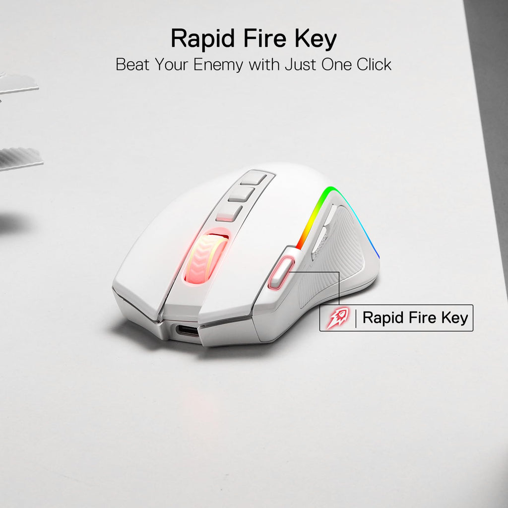 Redragon M612 Predator RGB Gaming Mouse, 8000 DPI Wired Optical Mouse with 11 Programmable Buttons & 5 Backlit Modes, Software Supports DIY Keybinds Rapid Fire Button - Flex Gamingproduct_type