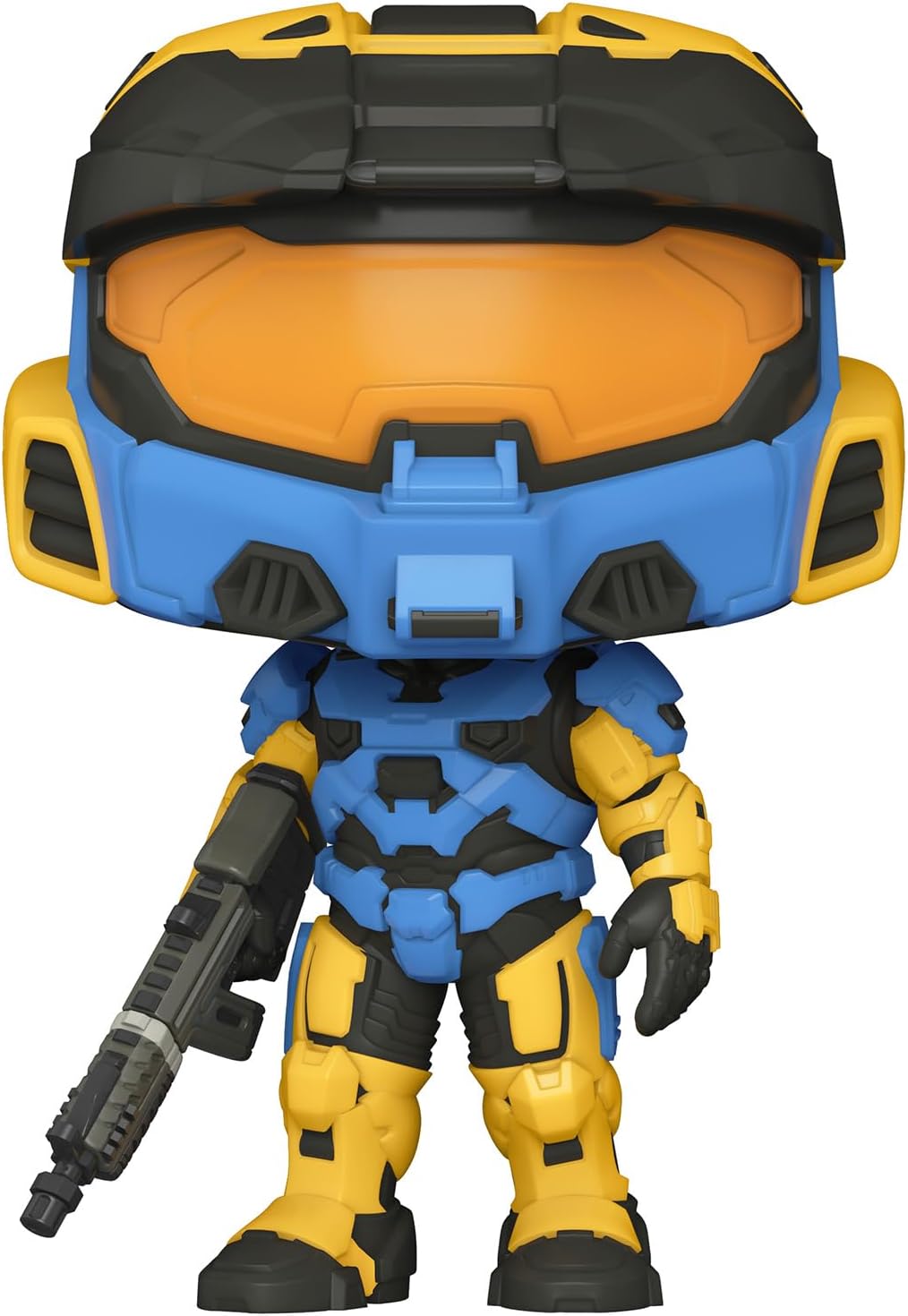Funko Pop! Games: Halo Infinite - Spartan Mark VII with VK78, Blue & Yellow, with Game Add On, 3.75 inches