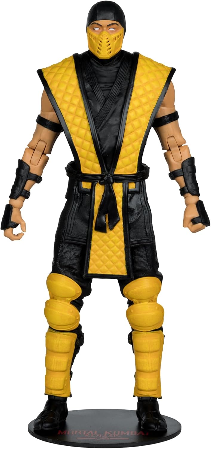 McFarlane Toys- Mortal Kombat Klassic Scorpion 7in Action Figure | Mortal Kombat Klassic 7 Inch Action Figure Wave 1 - Scorpion