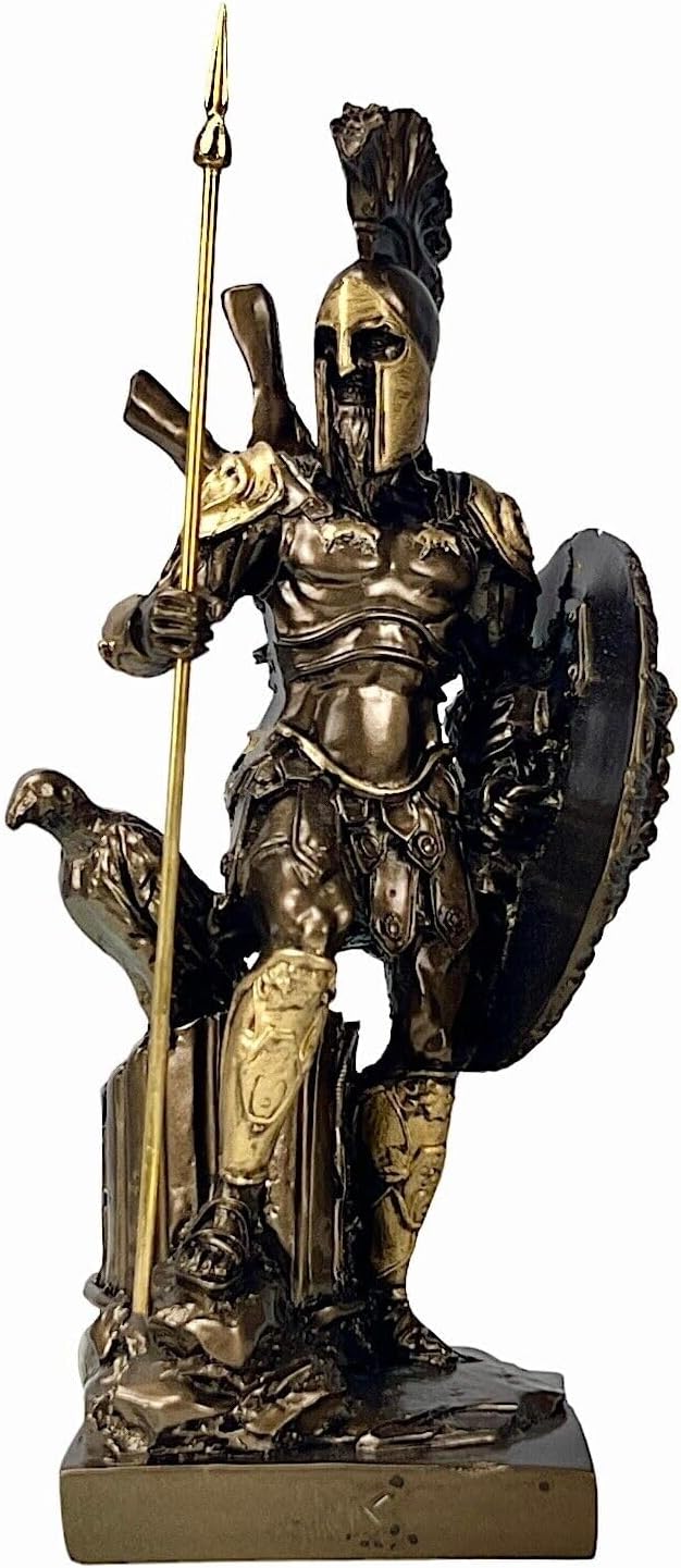 Ares Mars Greek Roman God of War Statue Sculpture Figurine Bronze Effect