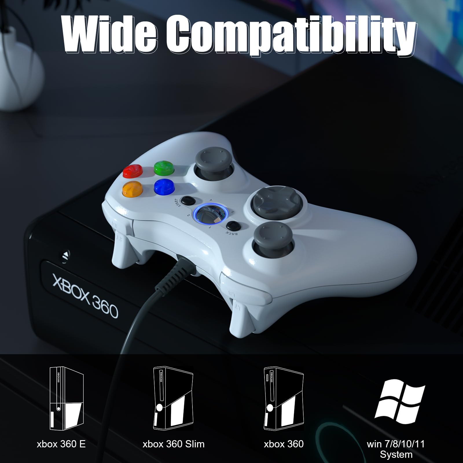 Gamrombo Wireless Controller for Xbox One, Xbox Series X/S, Xbox One X/S, PC, LED Gaming Controller with TURBO,Macro Function,3.5mm Audio Jack - Flex Gamingproduct_type