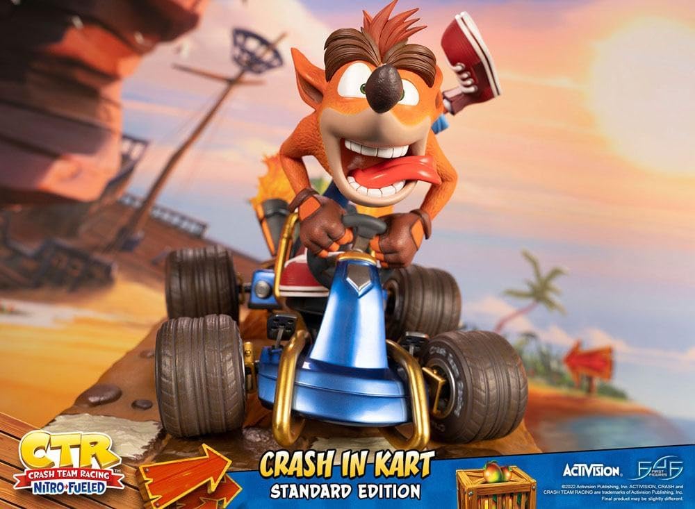 First4Figures - Crash Team Racing Nitro-Fueled (Crash in Kart) Resin Statue