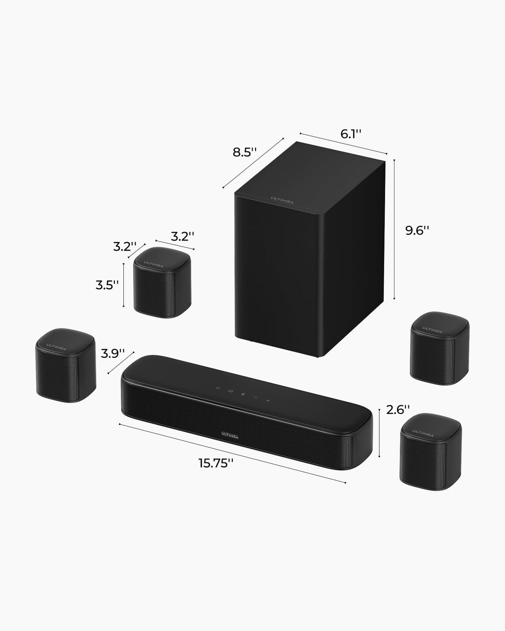 Ultimea Aura 7.1ch Dolby Atmos Surround Sound System – Aura A40, A40 Pro & A60 Pro
