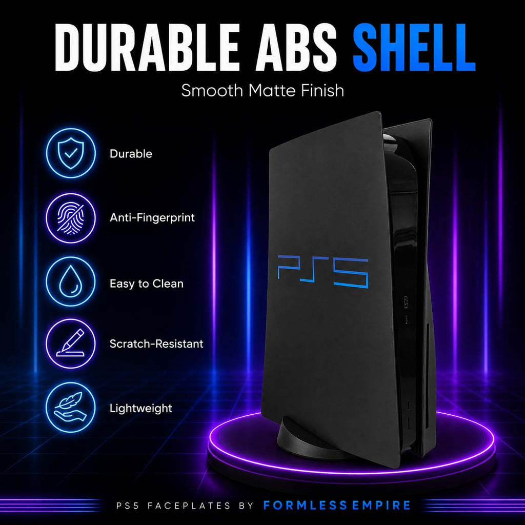 Cover Plates and Faceplate for PS5 Disc Edition, Compatible with PlayStation 5 Original Console, Red and Black Spider Design Replacement Side Panels - Flex Gamingproduct_type
