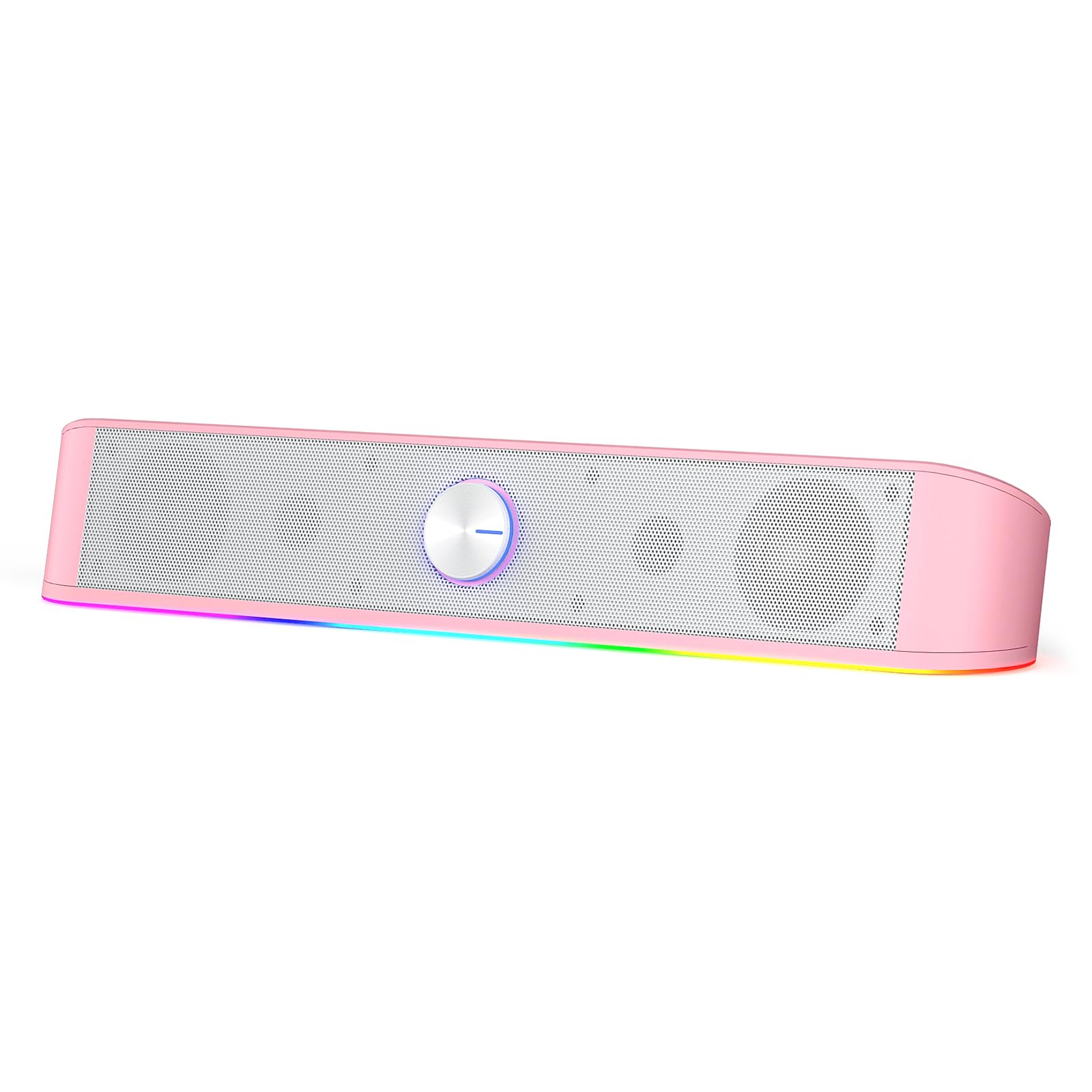 Redragon GS560 RGB Desktop Soundbar, 2.0 Channel Computer Speaker with Dynamic Lighting Bar Audio-Light Sync/Display, Touch-Control Backlit with Volume Knob, USB Powered w/ 3.5mm Cable, Black - Flex Gamingproduct_type