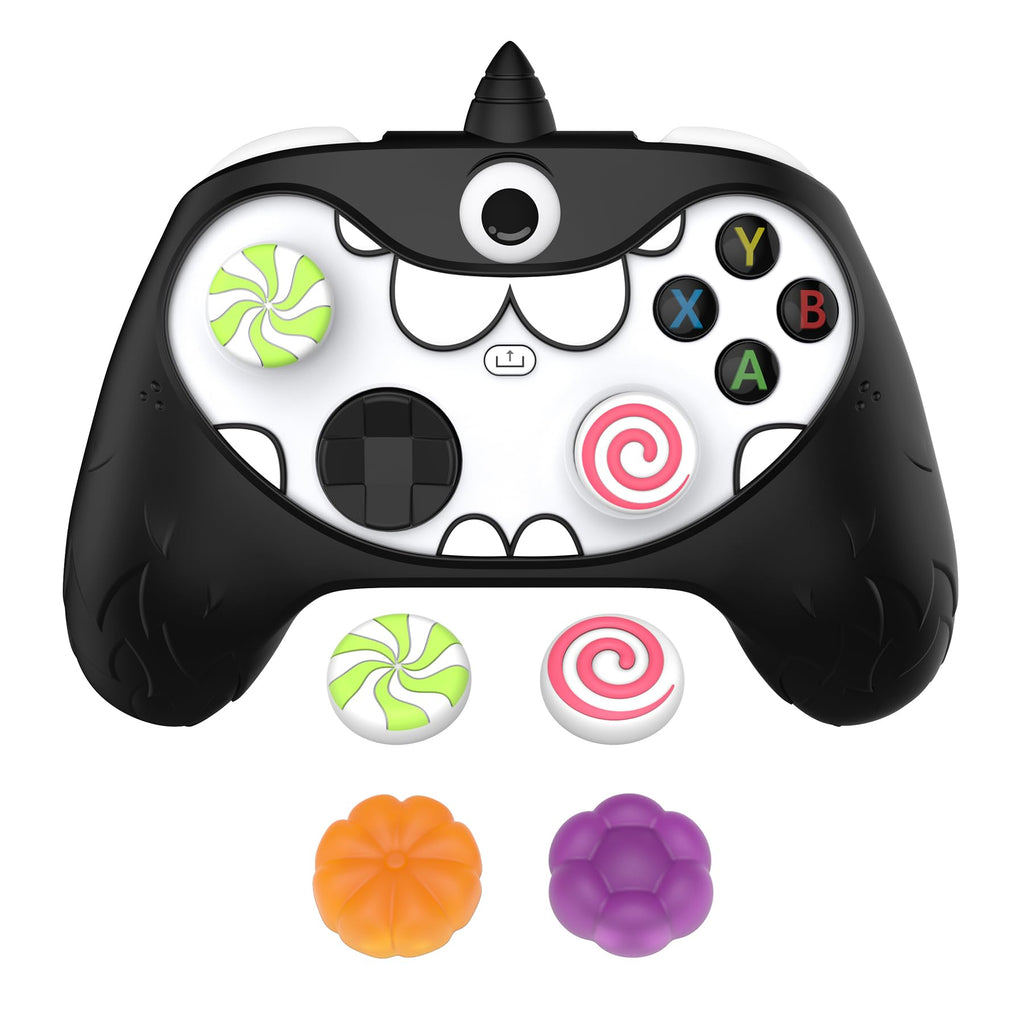 PlayVital MonoEye Monster Controller Skin for Xbox Series X/S - Cute Anti-Slip Silicone Cover Case with 4 Candy Thumb Grip Caps & Stickers, Full Protection Set, Green - Flex Gamingproduct_type