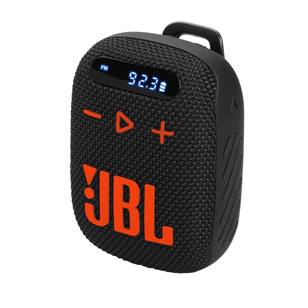 JBL Wind 3 FM Bluetooth Handlebar Speaker, Black