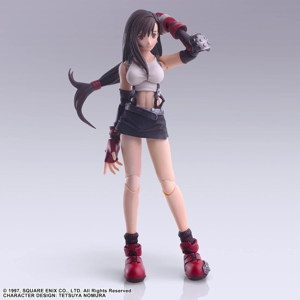 Square Enix Final Fantasy VII Bling Arts Tifa Lockhart PVC Pre-Painted Action Figure, Black, 4988601381734 | Final Fantasy VII 6 Inch Action Figure Bring Arts - Tifa Lockhart Reissue