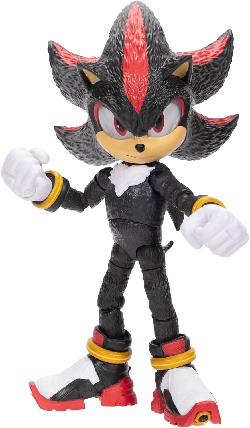 Sonic The Hedgehog – 5-Inch Shadow Action Figure – 20+ Points of Articulation – Official Collector Toy – Boys & Girls Ages 3+ | Sonic The Hedgehog Movie 5 Inch Action Figure Wave 1 - Shadow (Closed Mouth)