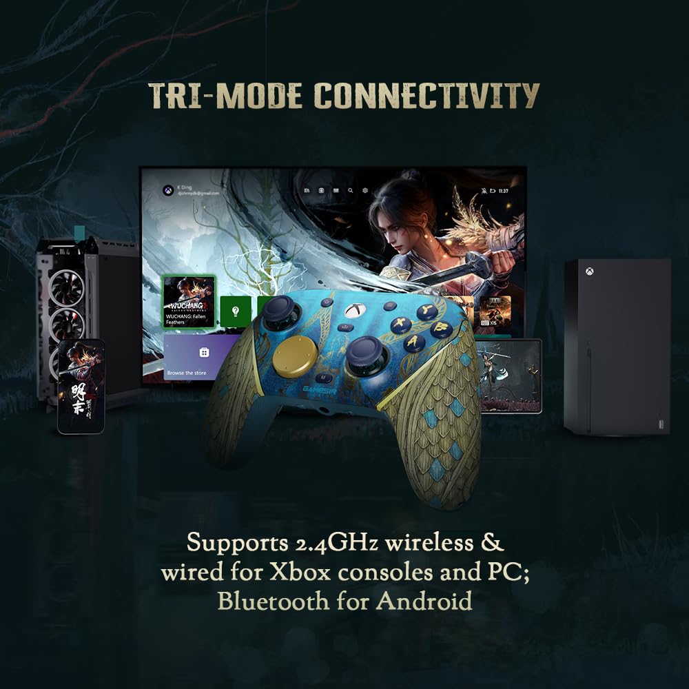 GameSir G7 Pro Wireless Gaming Controller for Xbox Series X|S, Xbox One, PC, Android, Game Controller with 3.5mm Audio Jack ,Hall Effect Analog Triggers, TMR Sticks, 1000Hz Polling Rate 【Wuchang: Fallen Feathers Edition】 - Flex Gamingproduct_type