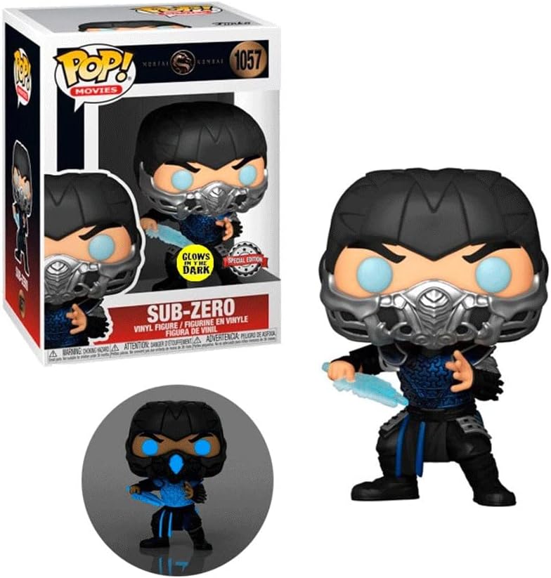 Funko Pop Mortal Kombat Movie Sub-Zero Glow in The Dark Exclusive Figure