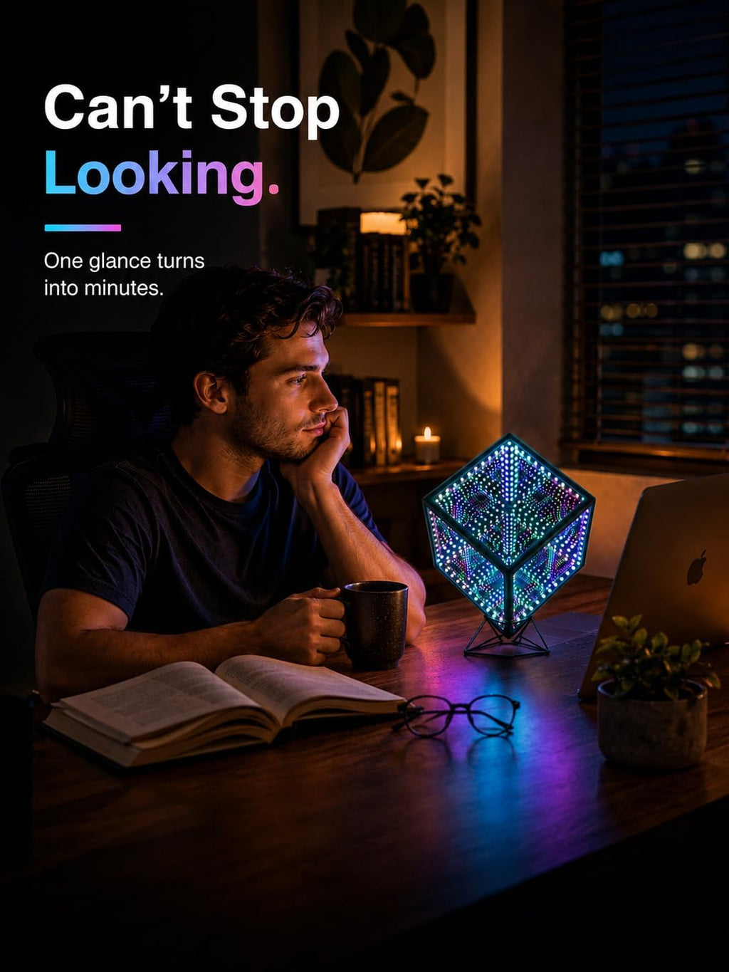 Heepulor Infinity Mirror Hyper Cube LED Lamp – 4 Sizes