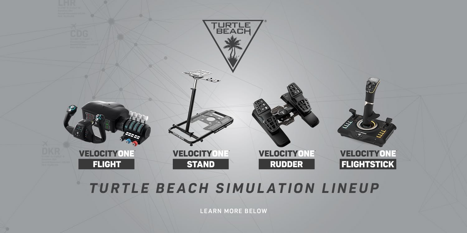 Turtle Beach VelocityOne Flight Universal Control System - Xbox Series X & Xbox Series S, Xbox One & Windows 10 & 11 PCs with Yoke Handle, Throttle Quadrant, Trim Wheel & Rudder Controls | Xbox Series X|S, Xbox One, Windows PC, Complete Controls, Yoke Han - Flex Gamingproduct_type