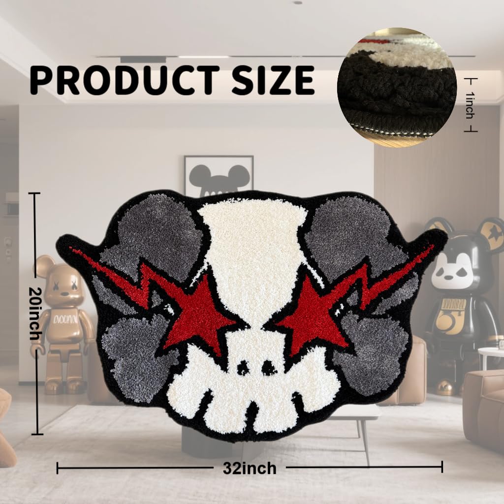 Graduation Bear Rug - Hypebeast Room Decor, Ultra-Soft Hypebeast Rugs with TPR Non-Slip Backing, Trendy Cloud-Like Plush Cute Carpet, Cool Rugs for Bedroom & Man Cave (28"x28") - Flex Gamingproduct_type
