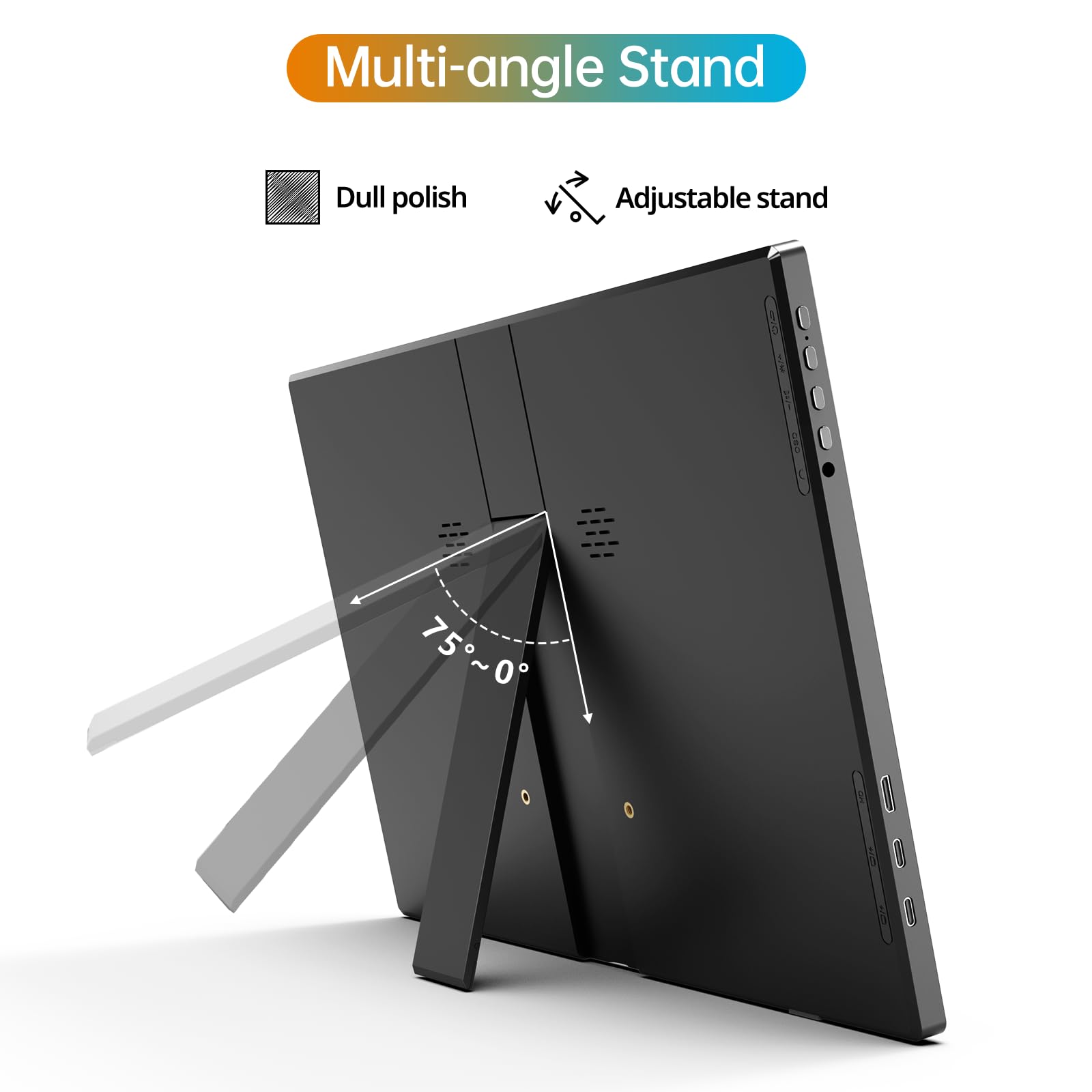 MNN Portable Monitor 15.6inch FHD 1080P 60Hz USB C HDMI Gaming Ultra-Slim IPS Display w/Smart Cover & Speakers,HDR Plug&Play, External Monitor for Laptop PC Phone Mac (15.6'' 1080P) - Flex Gamingproduct_type
