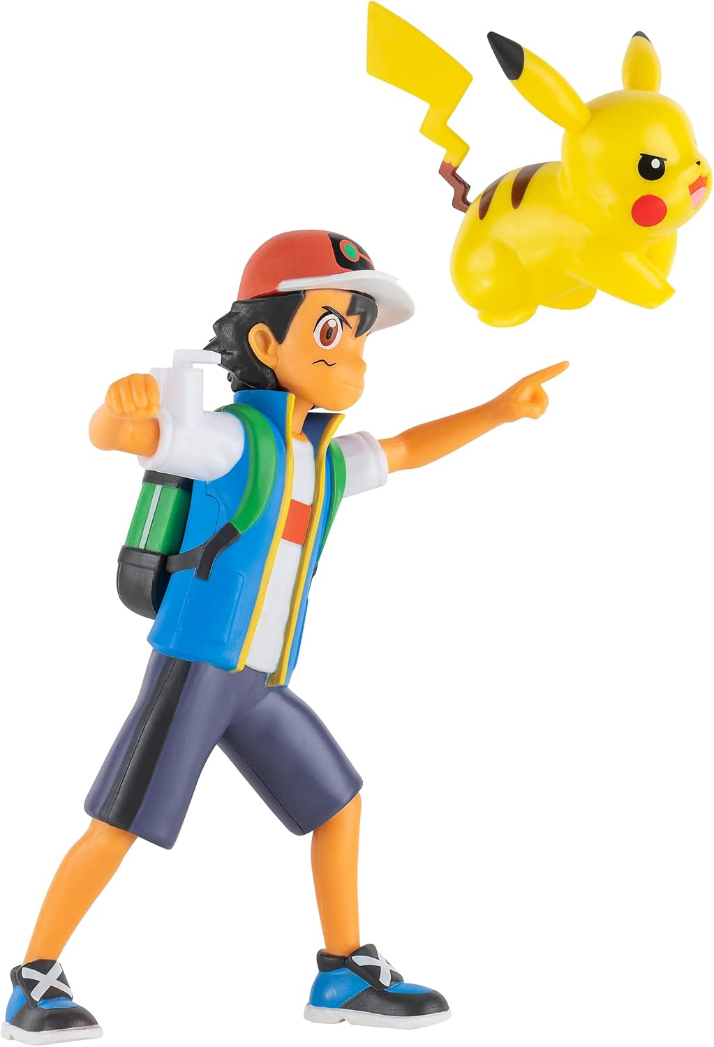 Pokémon 4.5-Inch Feature Battle Action Figure, Features Ash and Launch into Action 2-Inch Pikachu