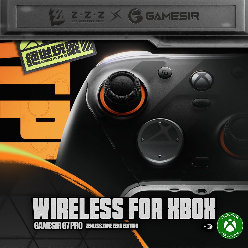 GameSir G7 Pro Wireless Gaming Controller - Officially Licensed for XBOX Series X|S, XBOX One, Windows PC & Android, TMR Joysticks, 1000Hz Polling Rate, Charging Dock- Zenless Zone Zero Edition - Flex Gamingproduct_type