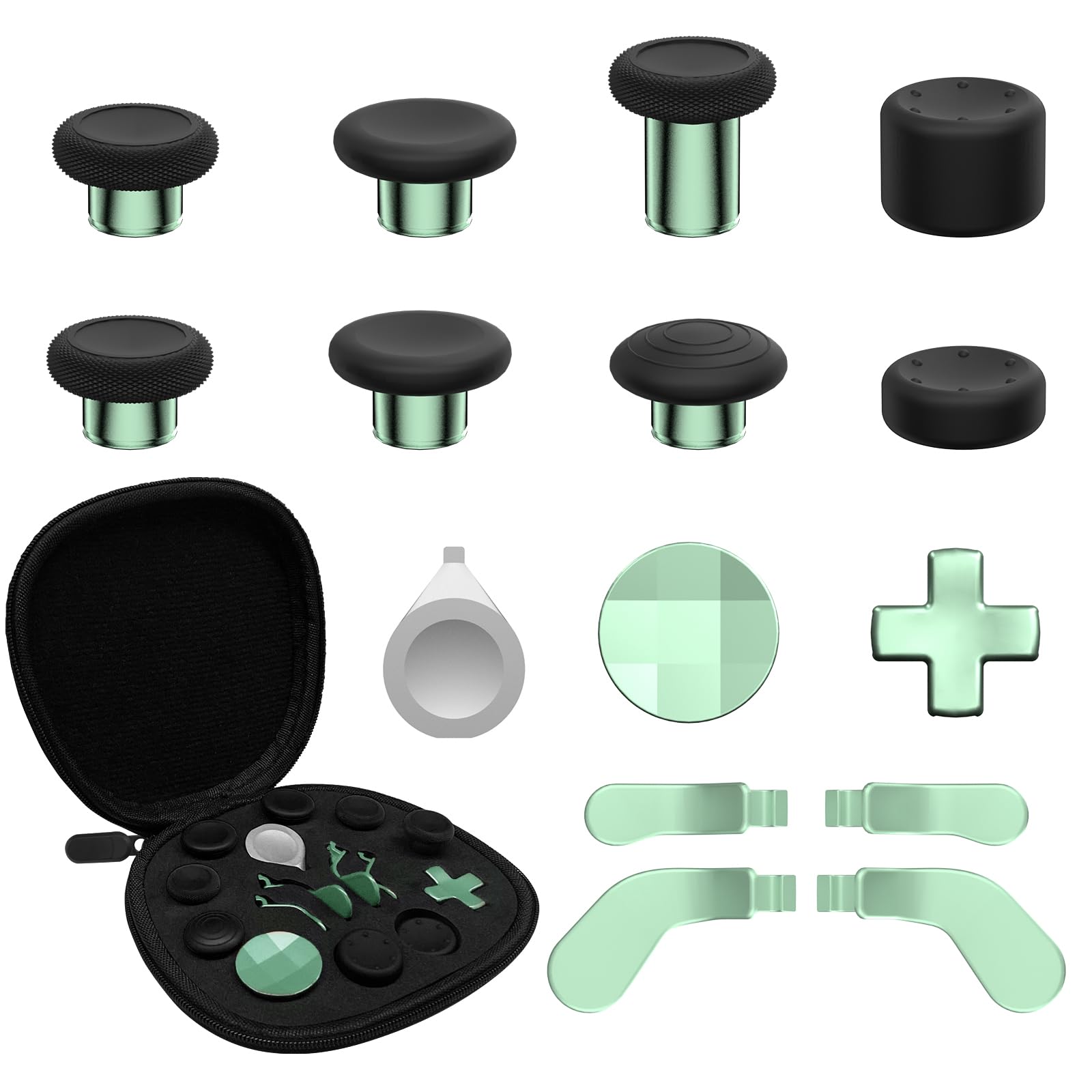 CHARM FOCUS 16-in-1 Metal Thumbsticks Replacement Kits for Xbox Elite Series 2, Xbox Elite 2 Controller Accessories, Includes Magnetic Joysticks, Paddles, Silicone Caps, D-Pads, 1 Tool (Volcano Red) - Flex Gamingproduct_type