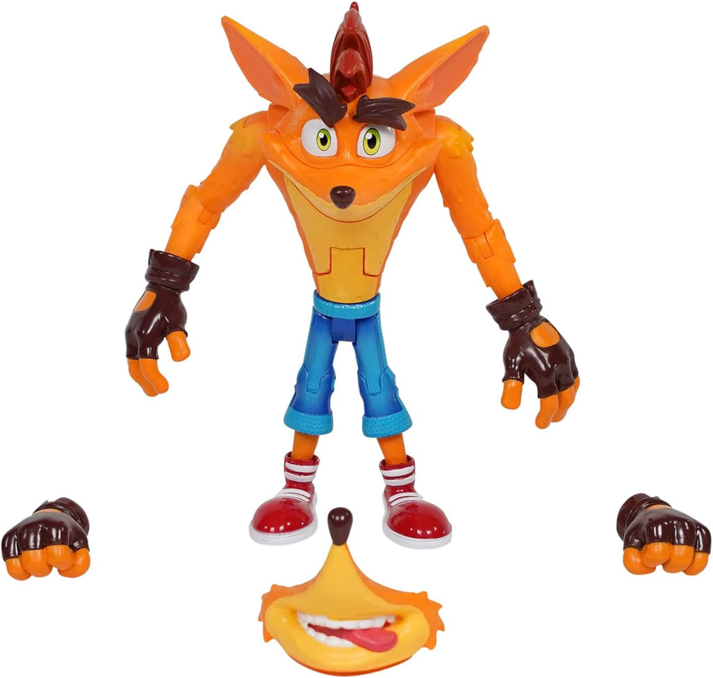 Crash Bandicoot Bandai Deluxe Edition Action Figure | 16.5cm Toy with 16 Points of Articulation and Accessories | Collectable Figures for A Merchandise Collection