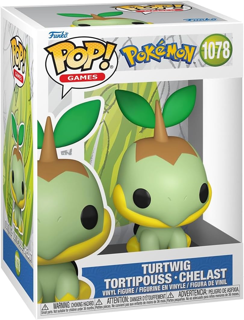 Funko POP! Games: Pokemon - Turtwig | Official Video Games Merch - Collectable Vinyl Figurine for Shelf Display - Birthday Gift Idea for Fans and Collectors