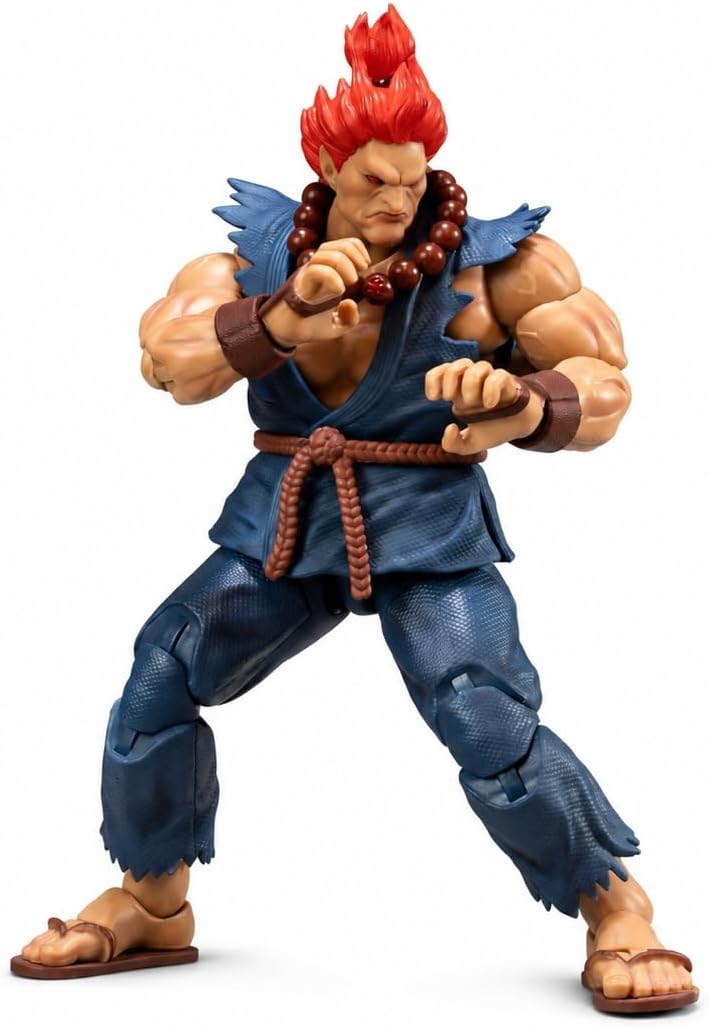 Jada Street Fighter II Akuma Action Figure 6" Tall Fully Articulated, Collector Package