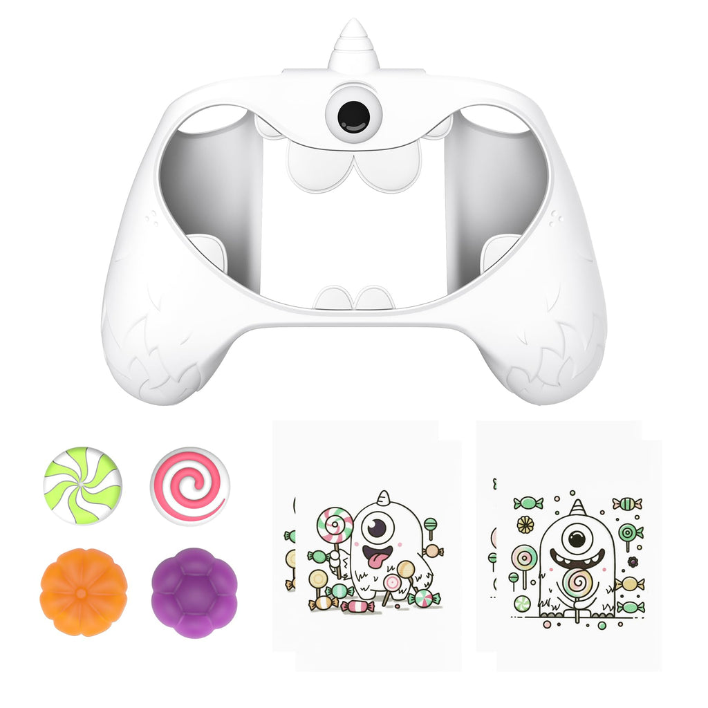 PlayVital MonoEye Monster Controller Skin for Xbox Series X/S - Cute Anti-Slip Silicone Cover Case with 4 Candy Thumb Grip Caps & Stickers, Full Protection Set, Green - Flex Gamingproduct_type