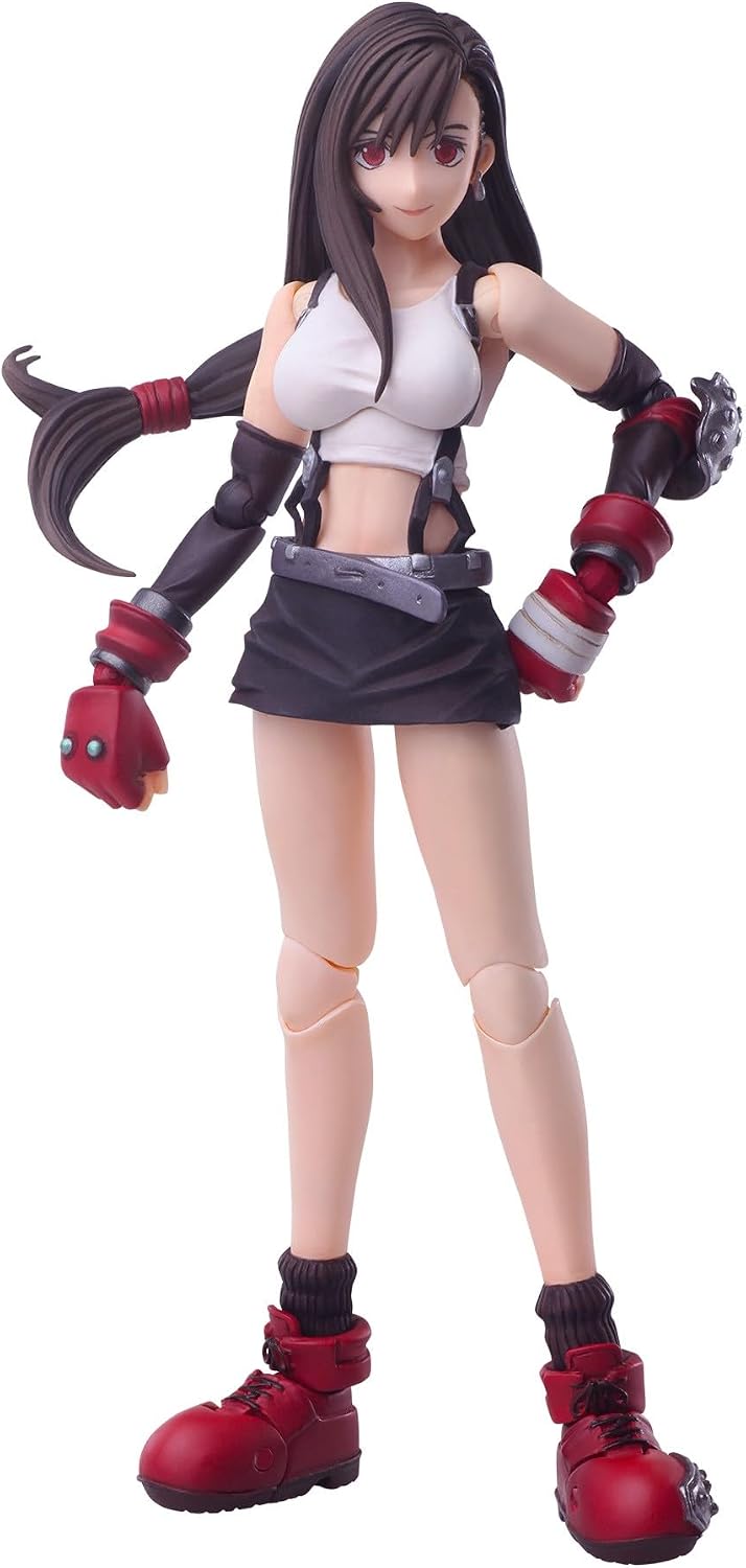 Square Enix Final Fantasy VII Bling Arts Tifa Lockhart PVC Pre-Painted Action Figure, Black, 4988601381734 | Final Fantasy VII 6 Inch Action Figure Bring Arts - Tifa Lockhart Reissue