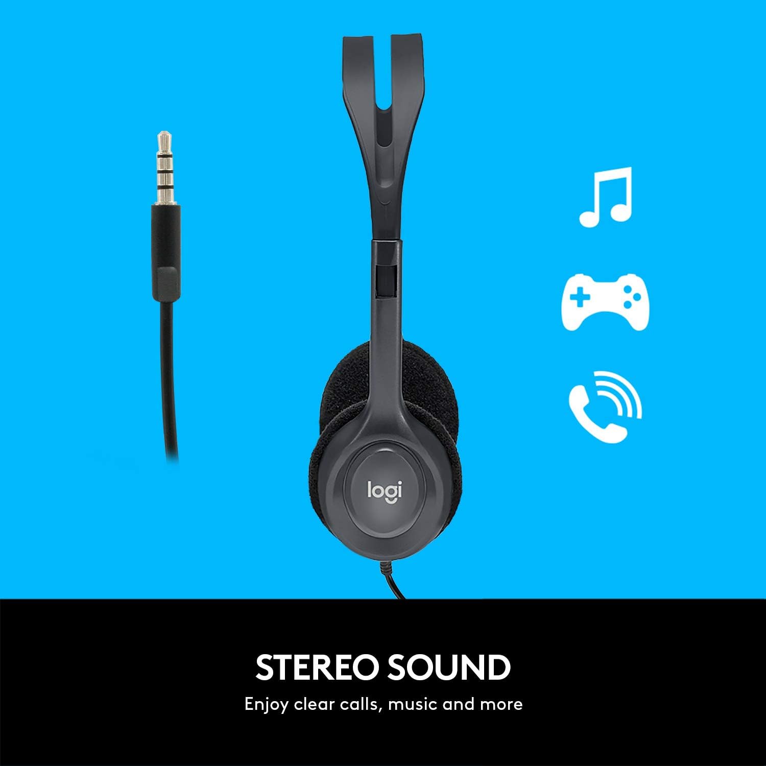 Logitech H111 Stereo Headset – Black