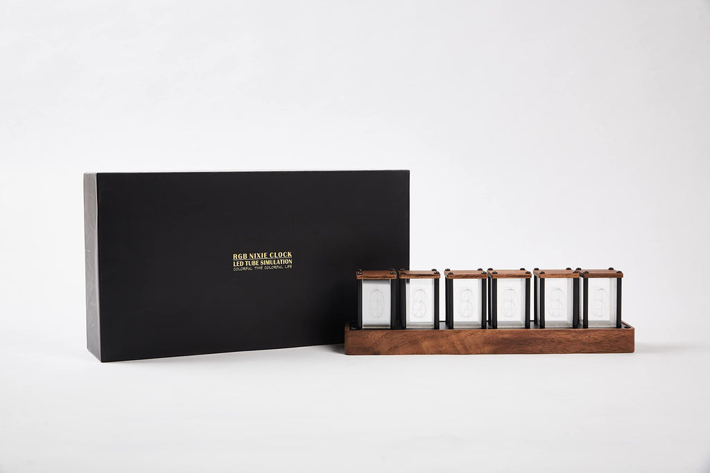 ClocTeck Nixie Tube Clock – Brown, Walnut & 6 Tubes