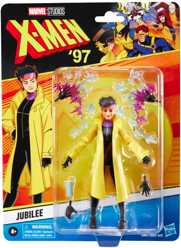 Marvel Legends Series Jubilee, X-Men '97 Collectible 6-Inch Action Figure Toy | 6-Inch Scale, Includes 5 Accessories, Attachable Plasmoid Power Fx, Soda Cup, 20 Plus Points Articulation