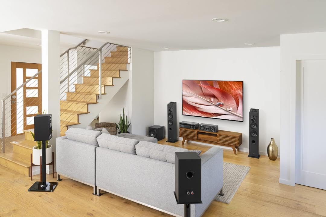 Sony SS-CS5M2 3-Way 3-Driver Hi-Res Compact Bookshelf Speakers (Pair) | CS Speaker Home Theater Series, 5.12-inch Woofer, High Precision Tweeters, Hi-Res Audio, Premium Componentry