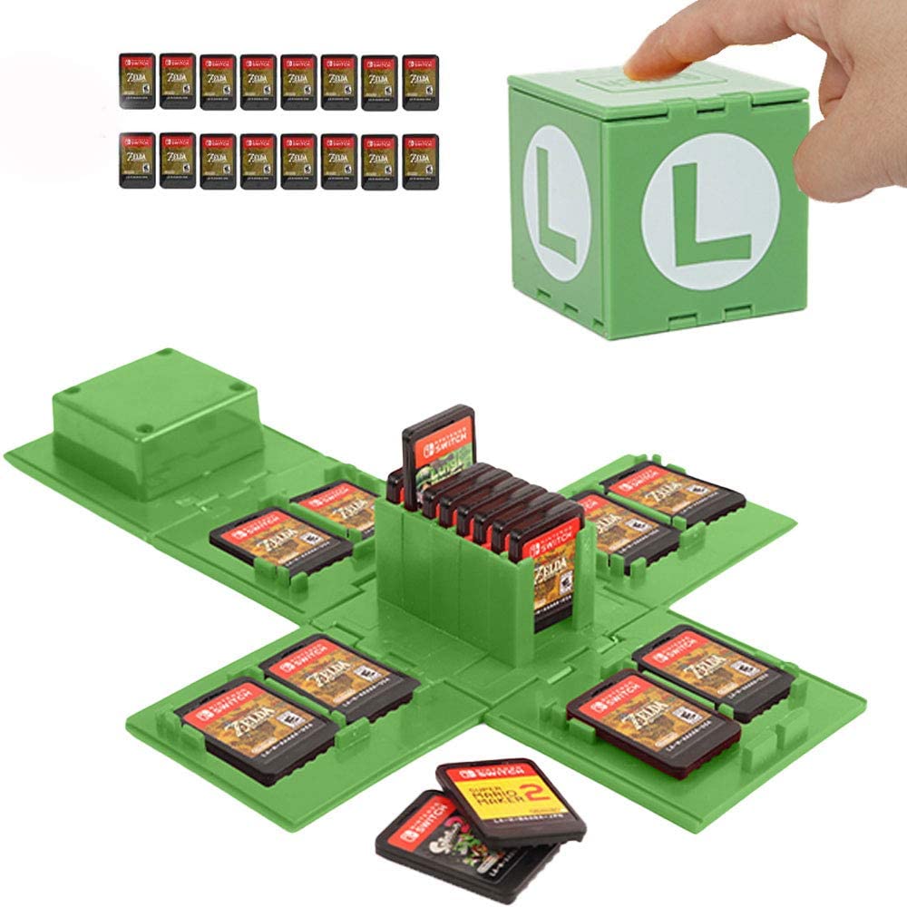 Game Card Holder for Nintendo Switch - 16 Game Card Case Storage Cube, Portable Organizer for Switch Lite - Flex Gamingproduct_type