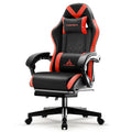 White Gaming Chair,Ergonomic Massage Office Desk Chair with Footrest | Pocket Spring Cushion,Reclining,Thick High Back,Headrest and Lumbar Support,Adjustable Leather Computer Chair Gamer Chair - Flex Gamingproduct_type