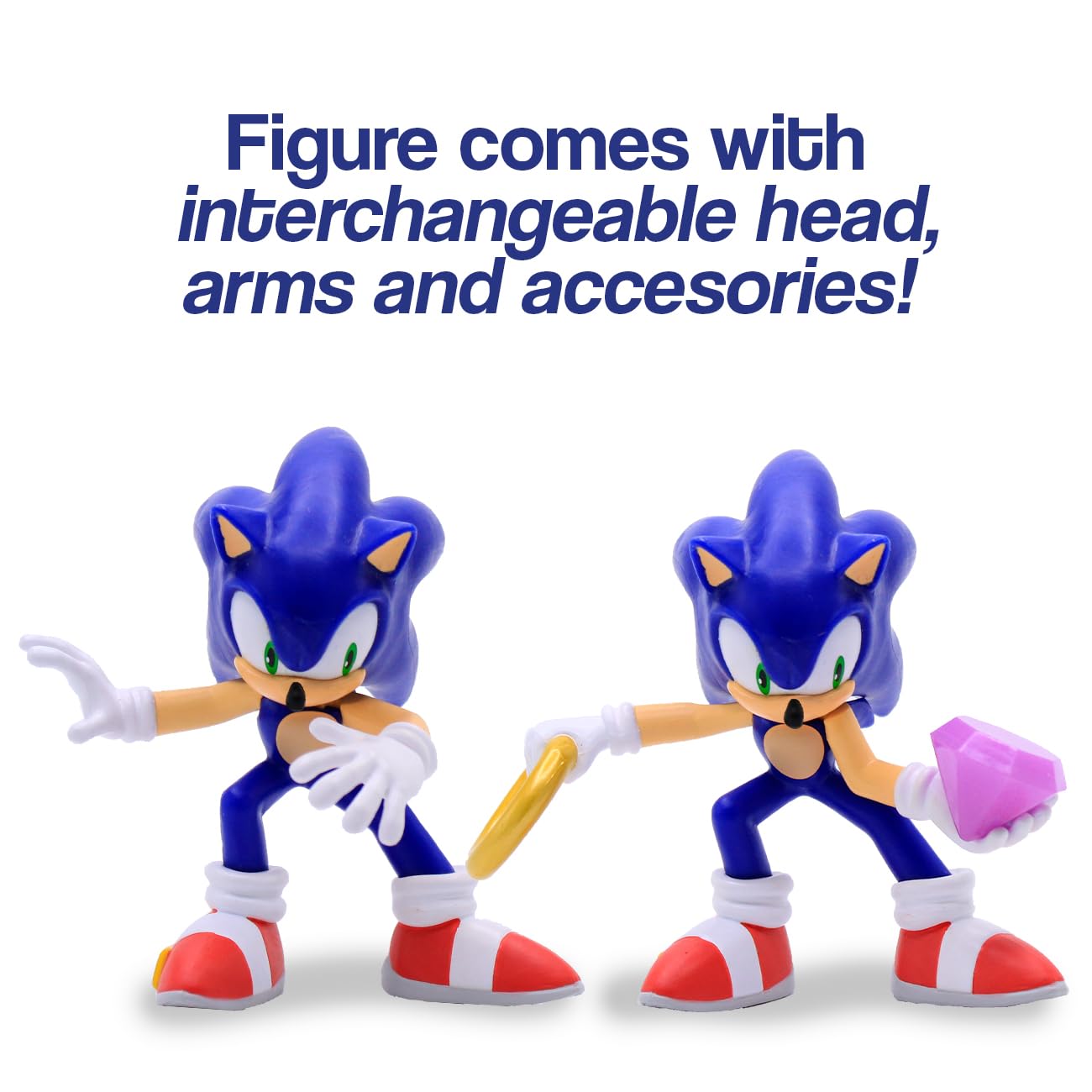 Sonic the Hedgehog Action Figure – 4" Articulated Collectible with Interchangeable Arms & Accessories - Flex Gamingproduct_type