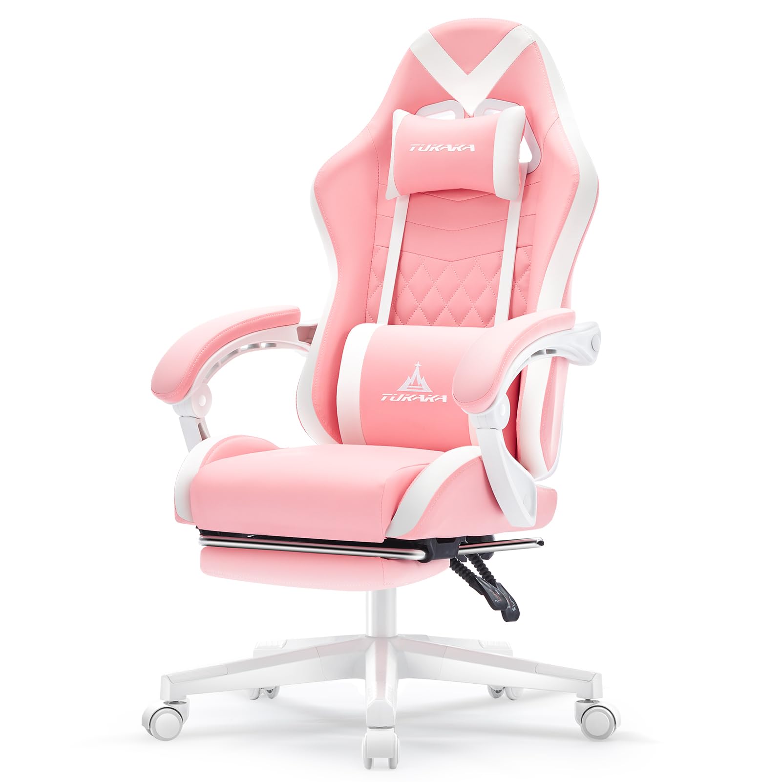 White Gaming Chair,Ergonomic Massage Office Desk Chair with Footrest | Pocket Spring Cushion,Reclining,Thick High Back,Headrest and Lumbar Support,Adjustable Leather Computer Chair Gamer Chair - Flex Gamingproduct_type