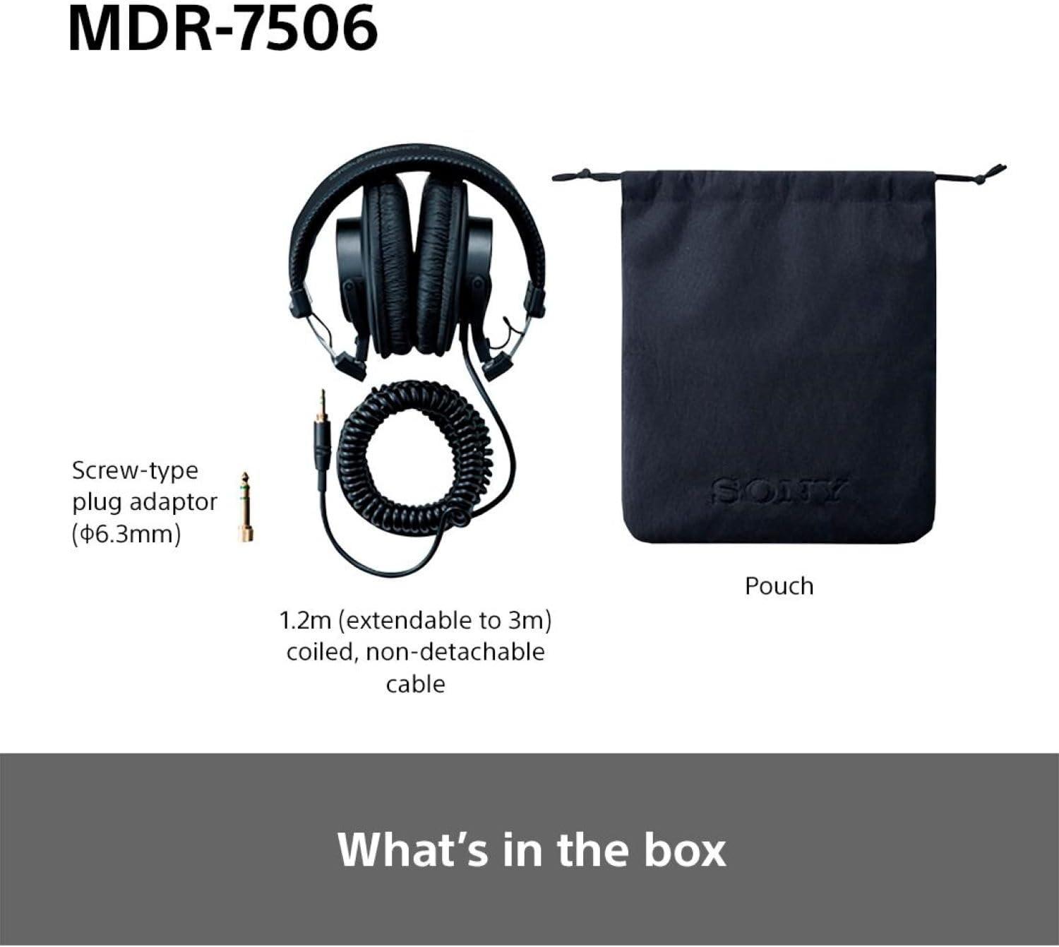 Sony MDR-7506 Professional Studio Headphones – 2 Sizes