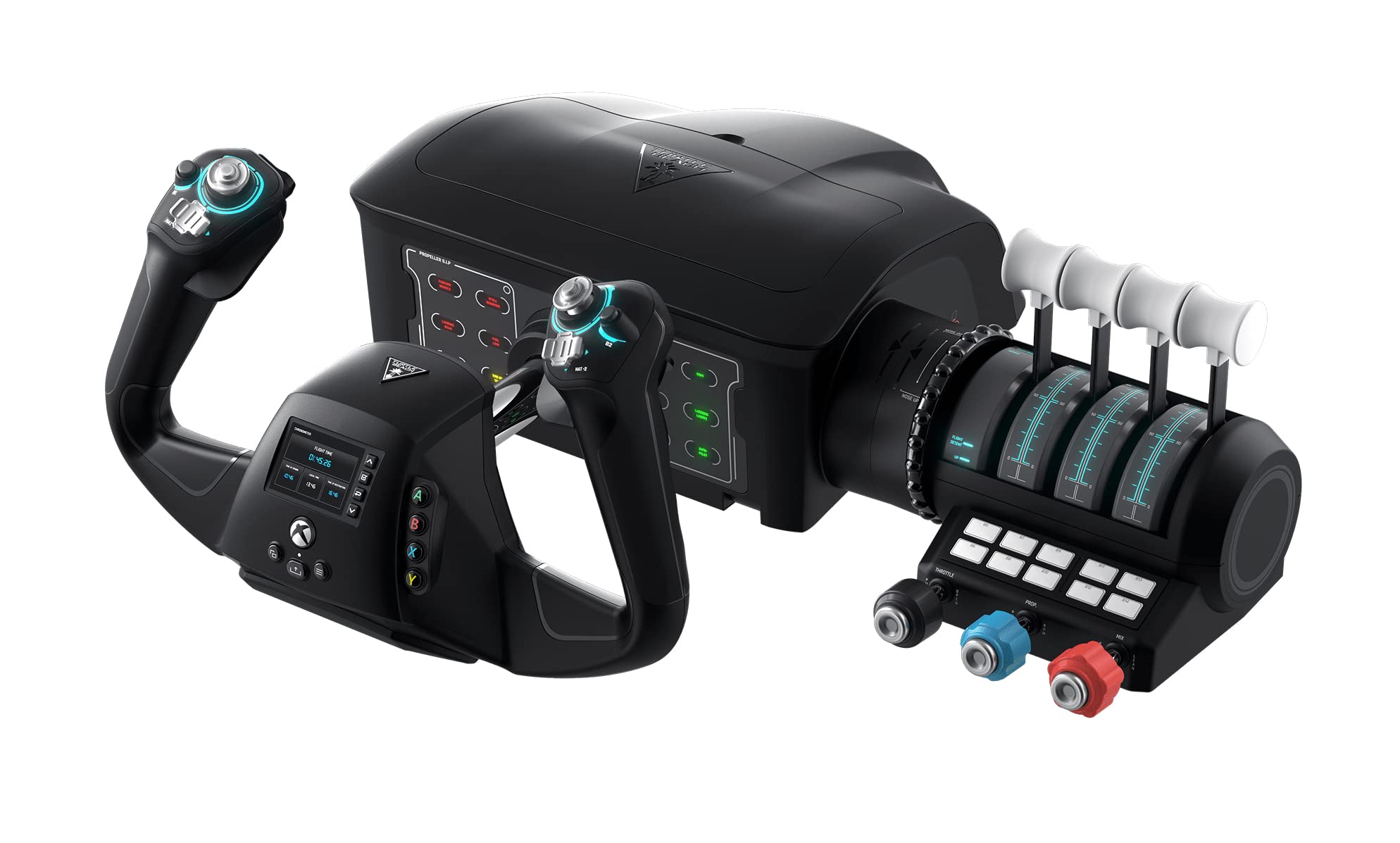 Turtle Beach VelocityOne Flight Universal Control System - Xbox Series X & Xbox Series S, Xbox One & Windows 10 & 11 PCs with Yoke Handle, Throttle Quadrant, Trim Wheel & Rudder Controls | Xbox Series X|S, Xbox One, Windows PC, Complete Controls, Yoke Han - Flex Gamingproduct_type