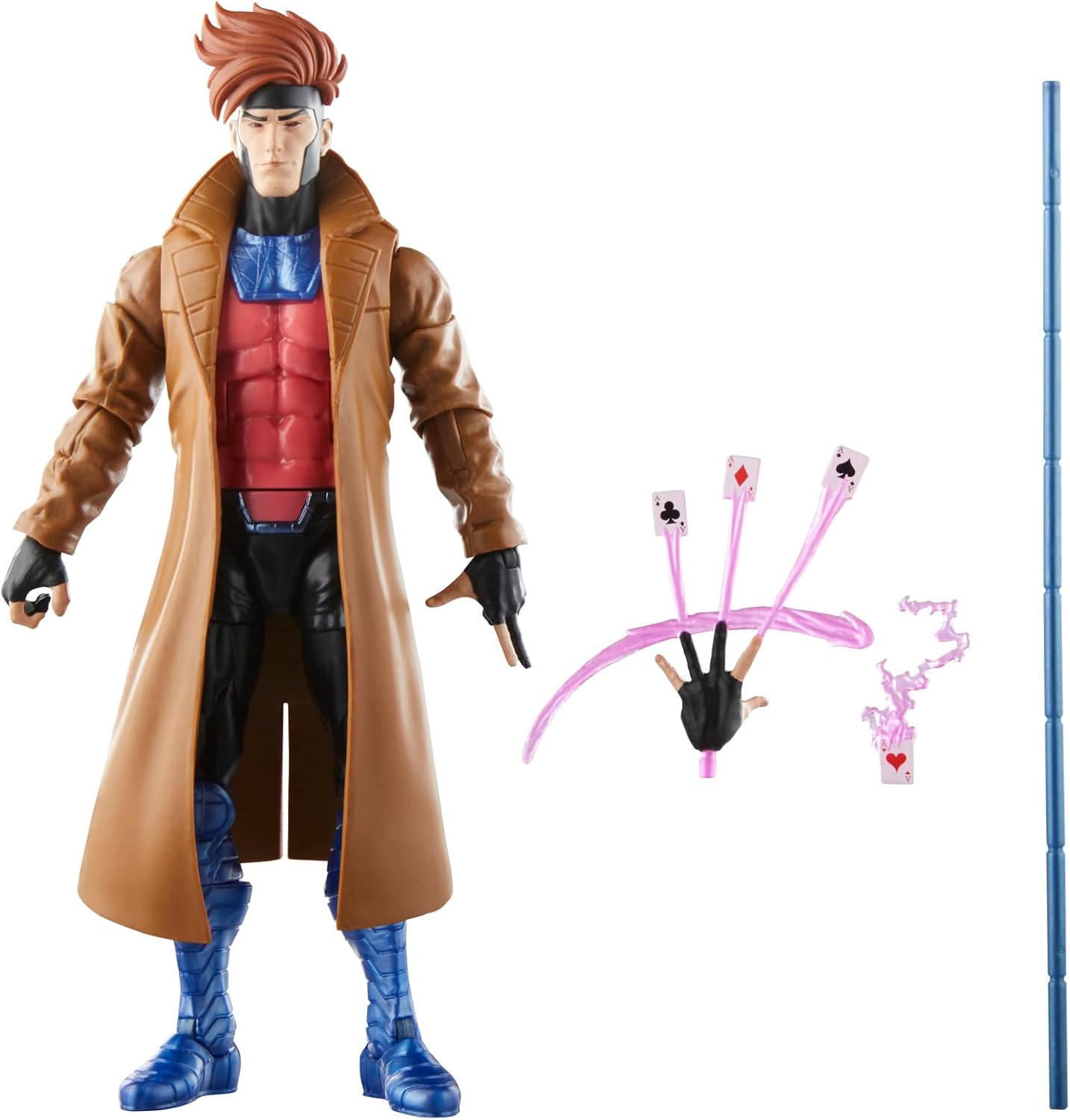 Marvel Legends Series Gambit, X-Men ‘97 Collectible 6-Inch Action Figures | Marvel Legends Retro 6 Inch Action Figure X-Men '97 Wave 1 - Gambit Reissue