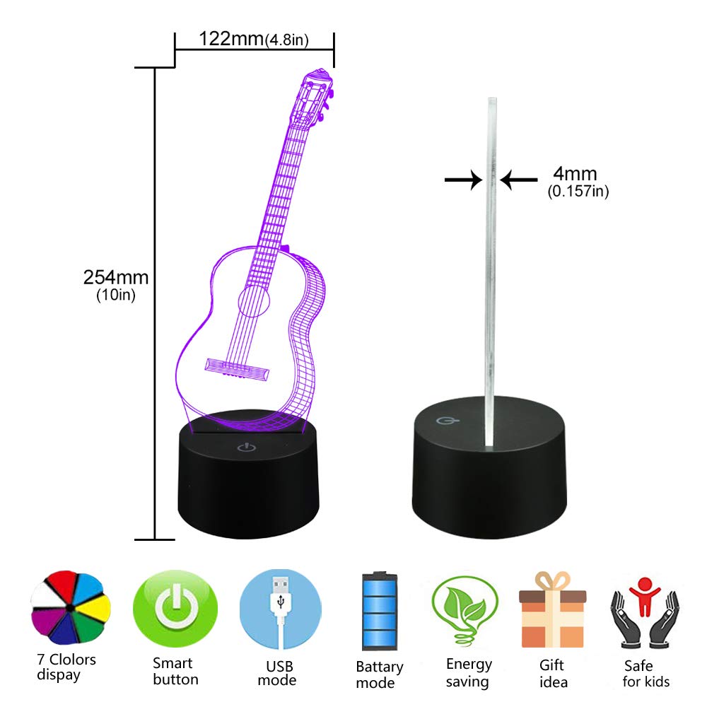 AZIMOM 3D Illusion Night Light – 5 Designs