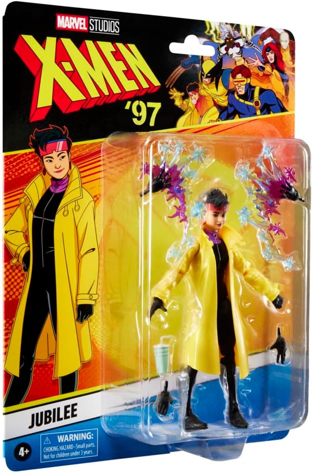 Marvel Legends Series Jubilee, X-Men '97 Collectible 6-Inch Action Figure Toy | 6-Inch Scale, Includes 5 Accessories, Attachable Plasmoid Power Fx, Soda Cup, 20 Plus Points Articulation