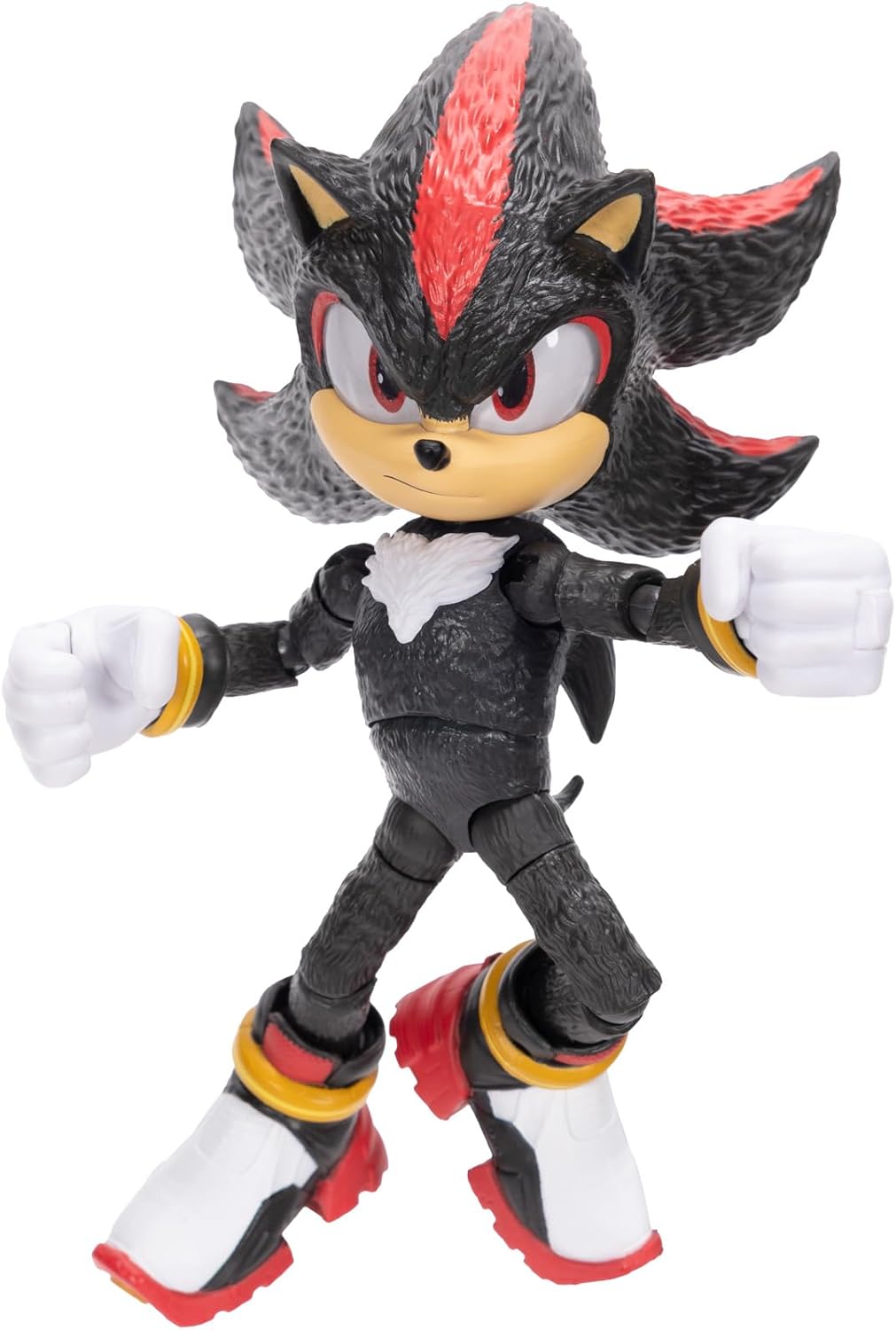 Sonic The Hedgehog – 5-Inch Shadow Action Figure – 20+ Points of Articulation – Official Collector Toy – Boys & Girls Ages 3+ | Sonic The Hedgehog Movie 5 Inch Action Figure Wave 1 - Shadow (Closed Mouth)