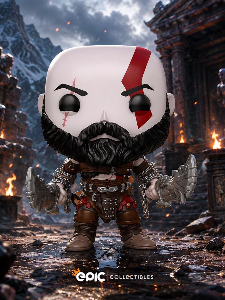 Epic Collectibles Pop God of War - Kratos with Blades Vinyl Figure | Bundled with Box Protector Compatible for Funko