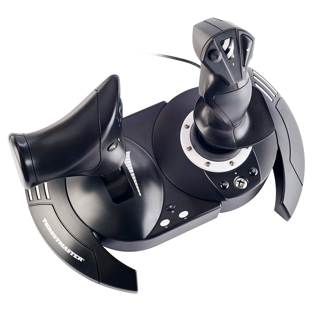Thrustmaster T-Flight Full Kit HOTAS with Rudder Pedals - XBOX & PC | Hall-Effect joystick, 5 axes, 14 mappable buttons, detachable throttle, hat switch, adjustable resistance, for flight sims - Flex Gamingproduct_type
